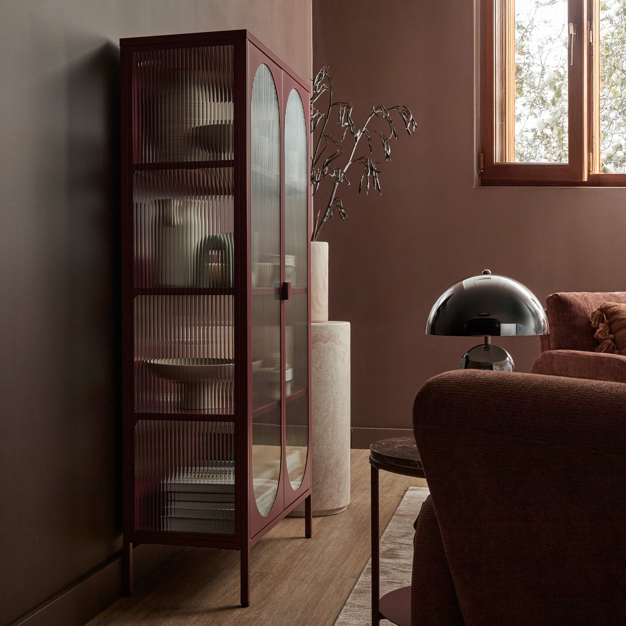 Eve Modern Large Metal Cabinet Wine