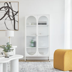 Eve Modern Large Metal Cabinet White