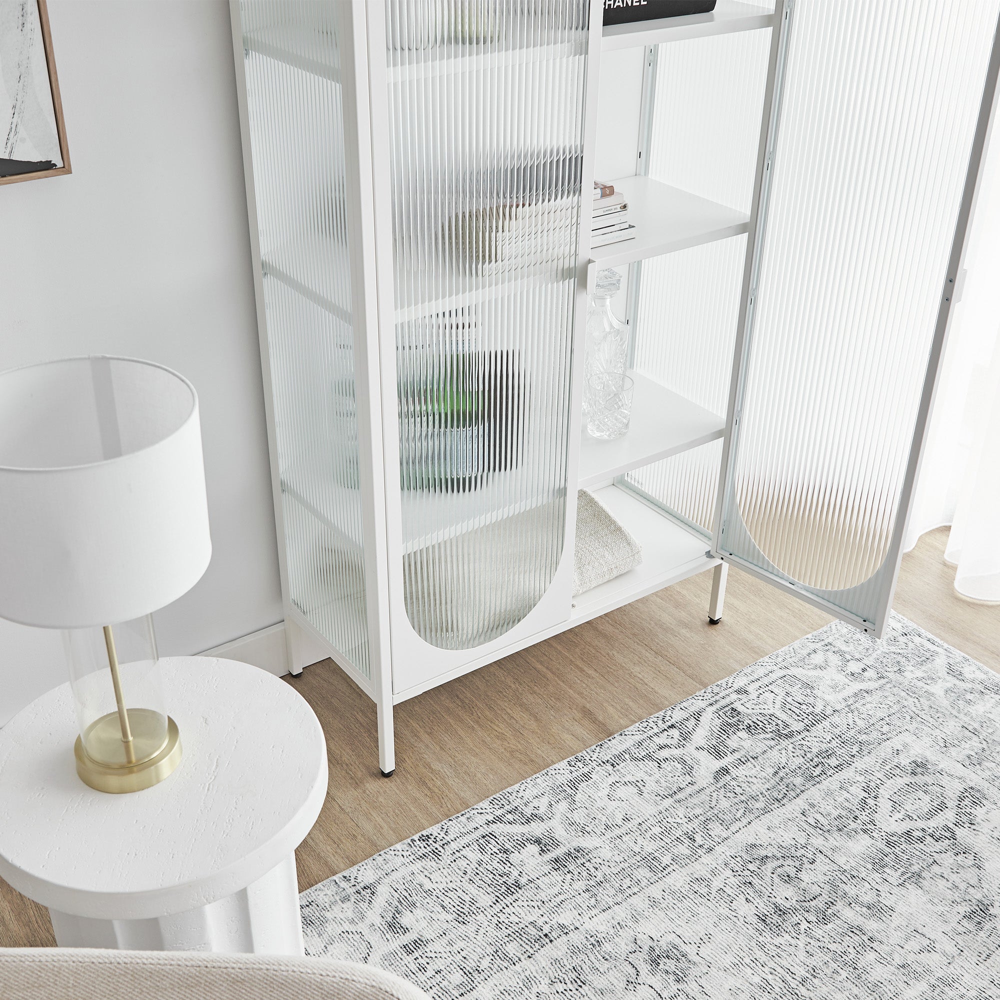 Eve Modern Large Metal Cabinet White