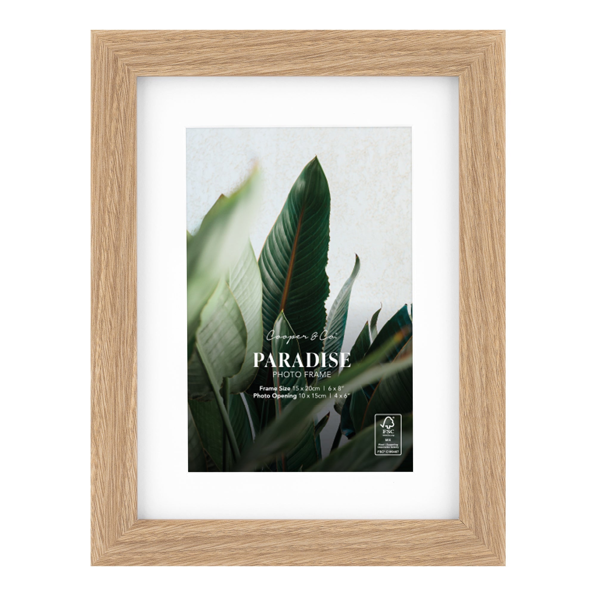 Set Of 4 15x20cm Mat to 10x15cm Premium Paradise Wooden Photo Frame