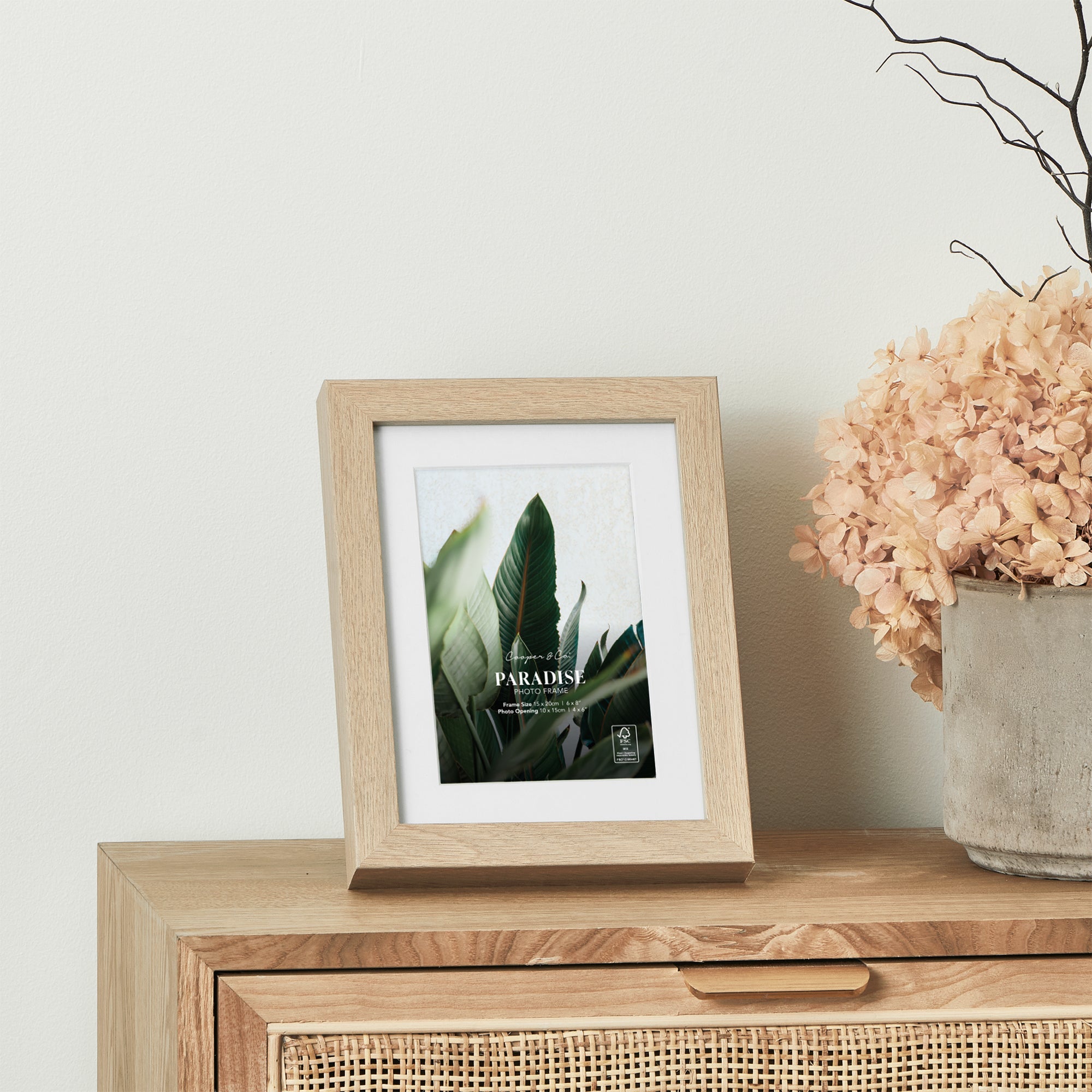 Set Of 4 15x20cm Mat to 10x15cm Premium Paradise Wooden Photo Frame