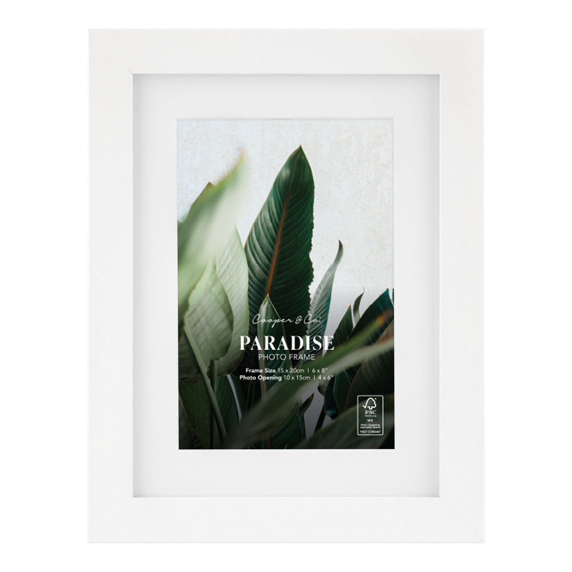 Set Of 4 15x20cm Mat to 10x15cm Premium Paradise Wooden Photo Frame