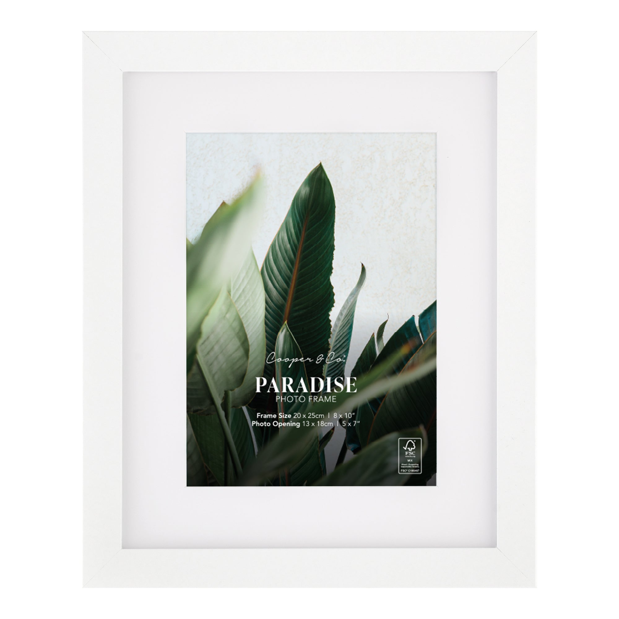 Set Of 4 20x25cm Mat to 13x18cm Premium Paradise Wooden Photo Frame