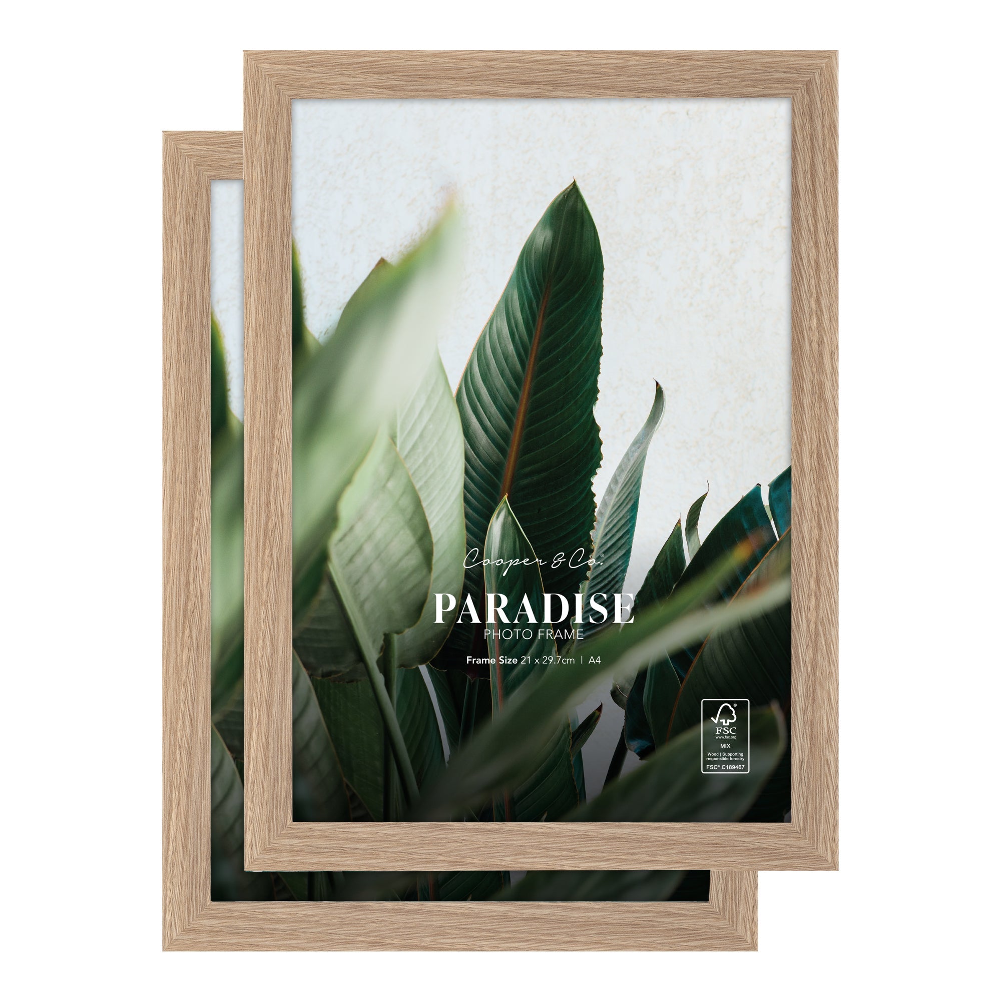 Set Of 2 A4 Premium Paradise Wooden Photo Frame