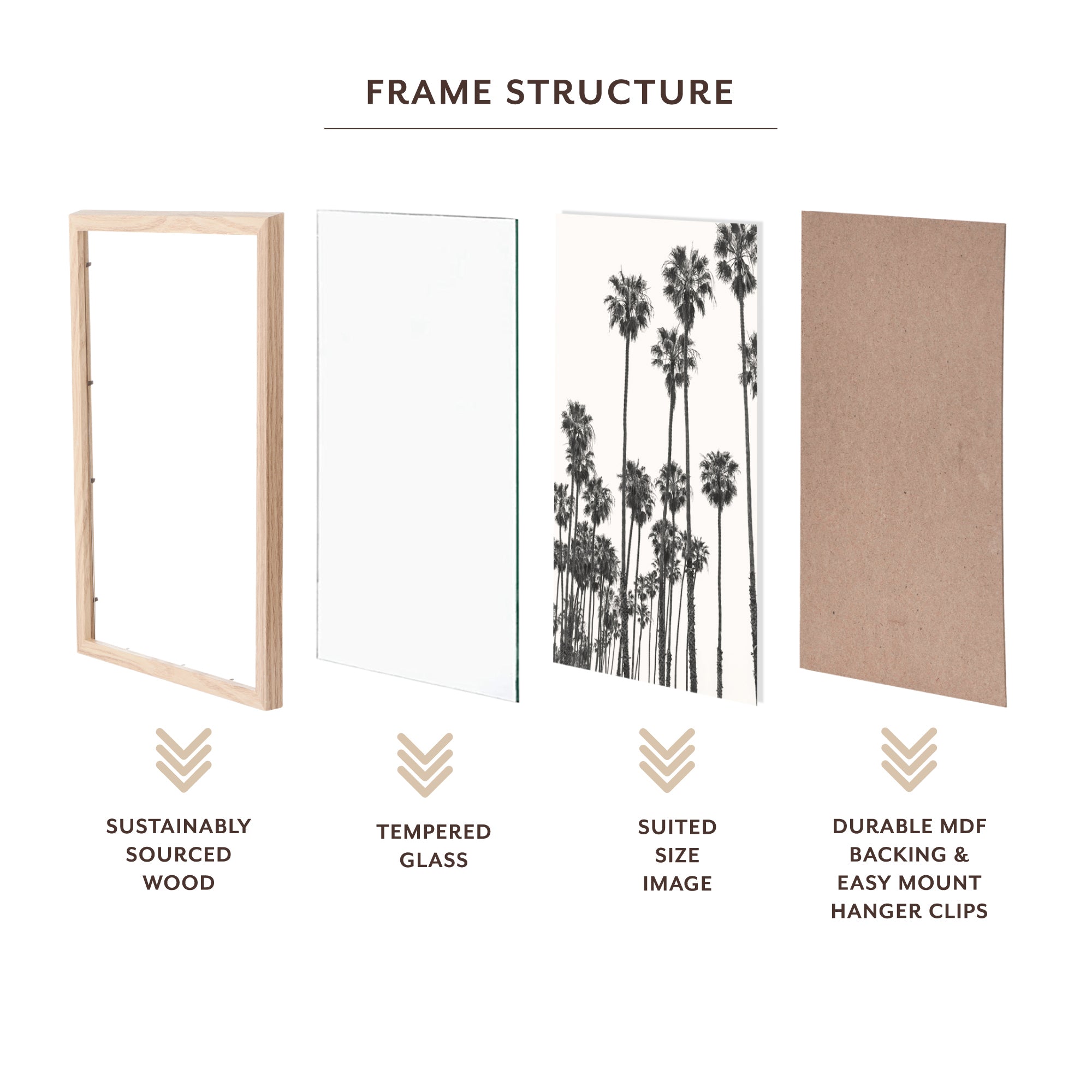 Set Of 2 A4 Premium Paradise Wooden Photo Frame