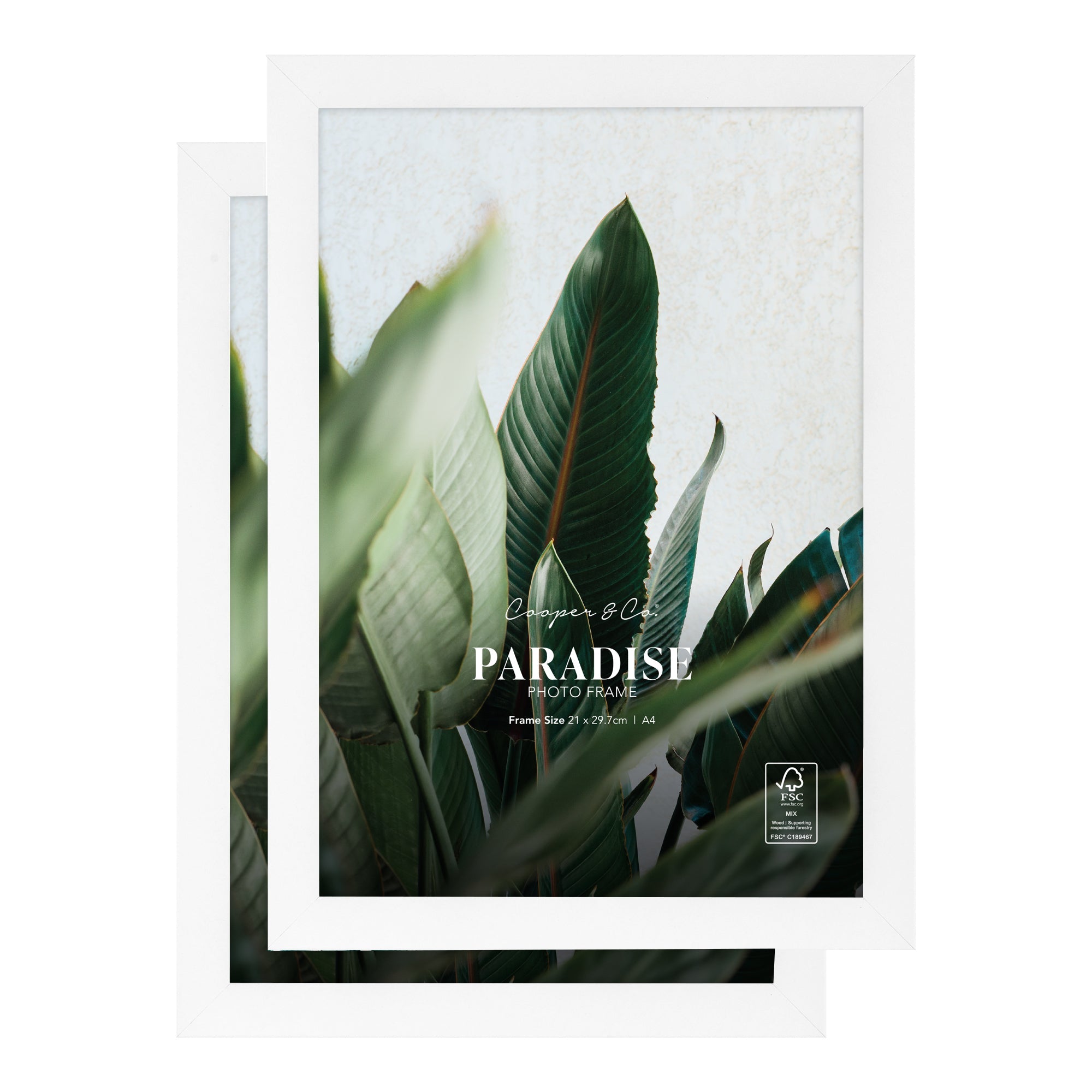 Set Of 2 A4 Premium Paradise Wooden Photo Frame