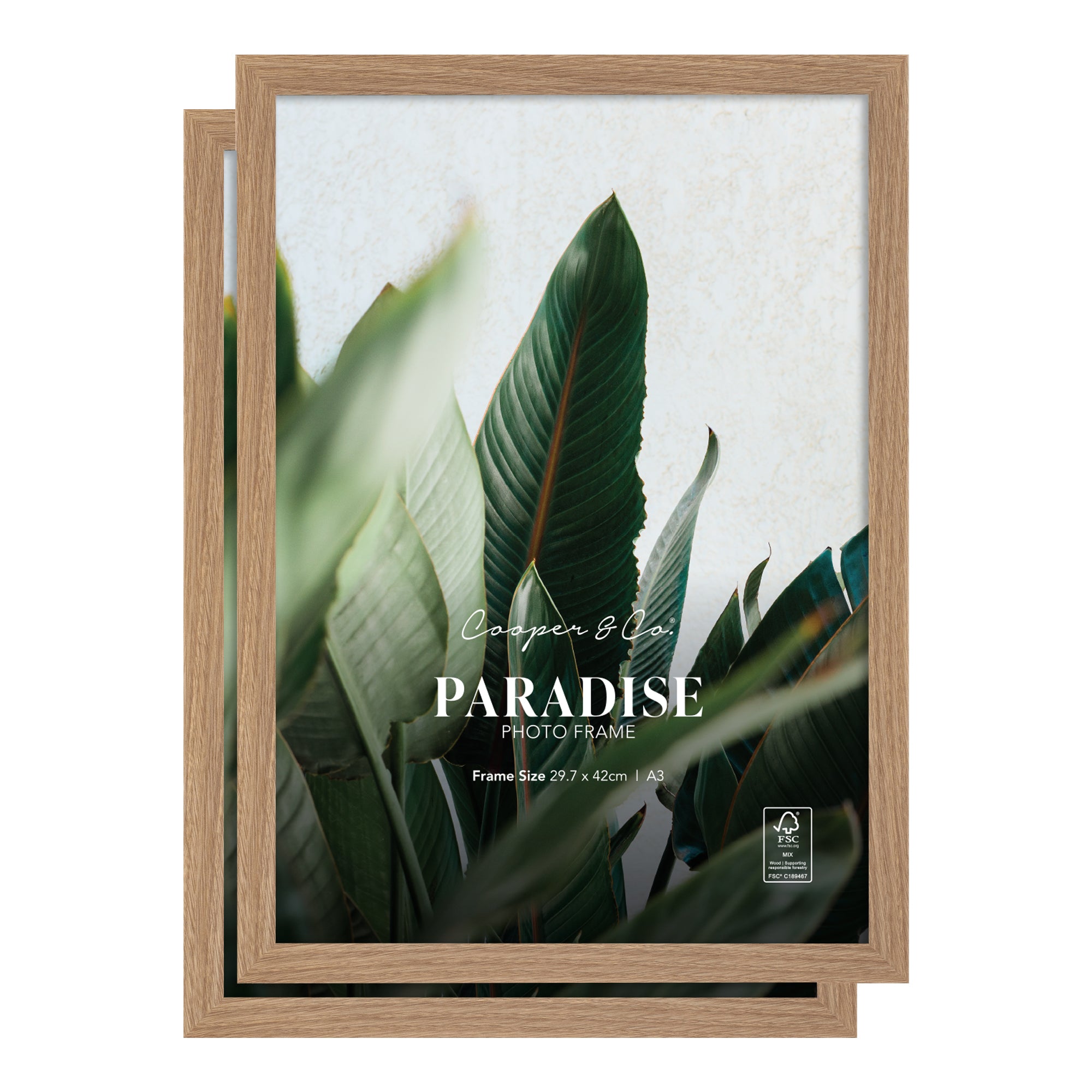 Set Of 2 A3 Premium Paradise Wooden Photo Frame