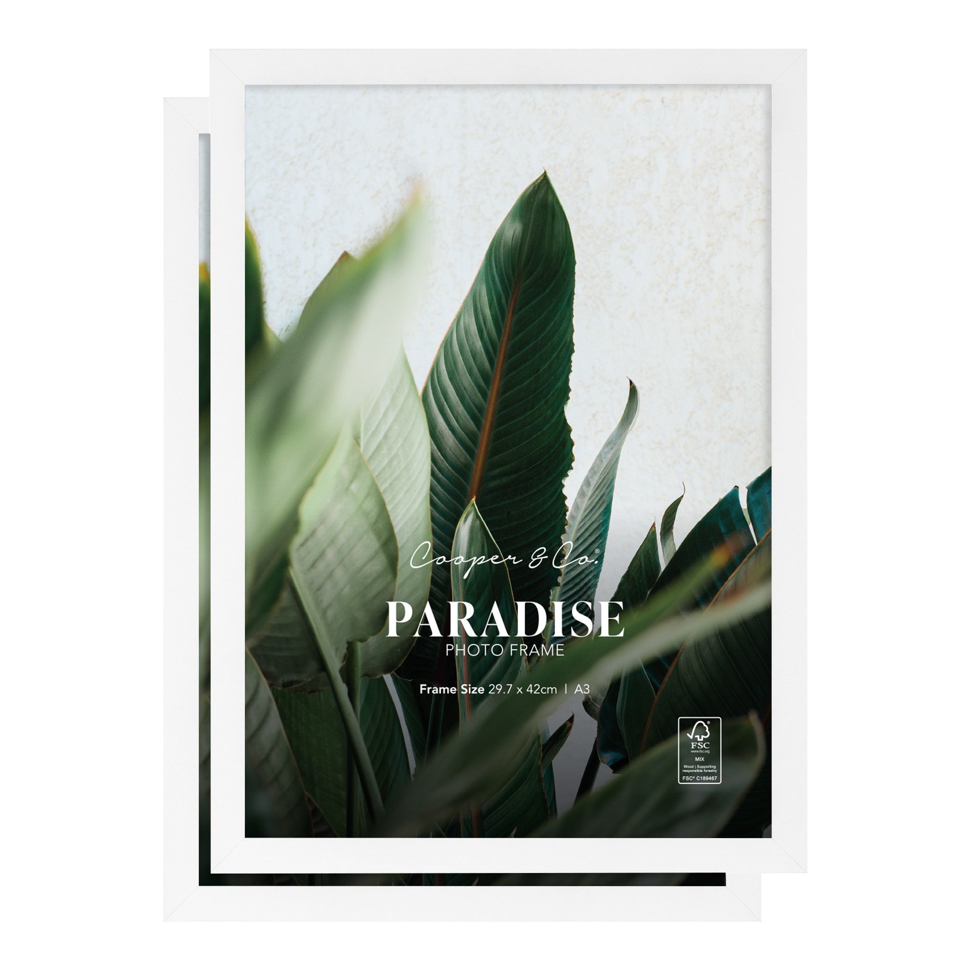 Set Of 2 A3 Premium Paradise Wooden Photo Frame