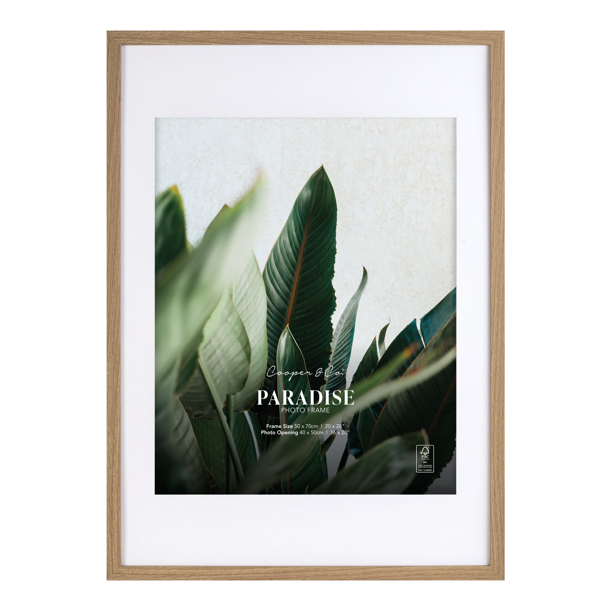 50x70cm Mat to 40x50cm Premium Paradise Wooden Photo Frame
