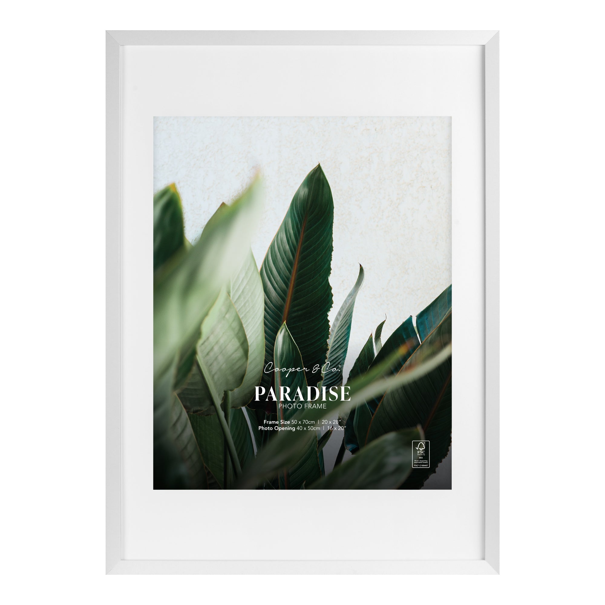 50x70cm Mat to 40x50cm Premium Paradise Wooden Photo Frame