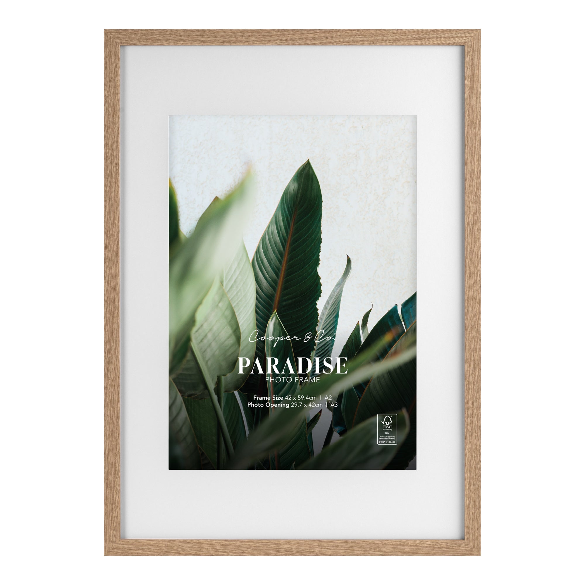 A2 Mat to A3 Premium Paradise Wooden Photo Frame
