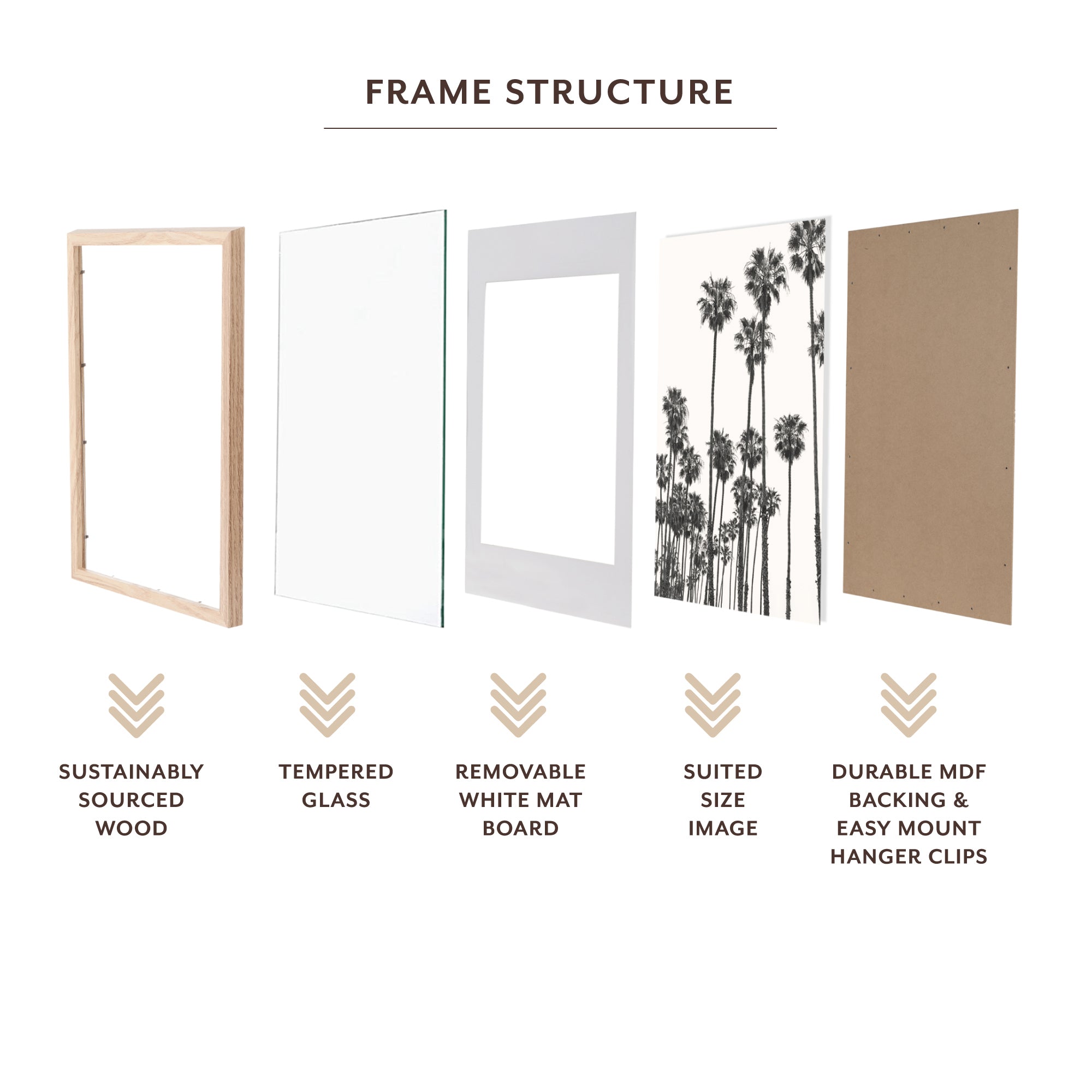 A2 Mat to A3 Premium Paradise Wooden Photo Frame