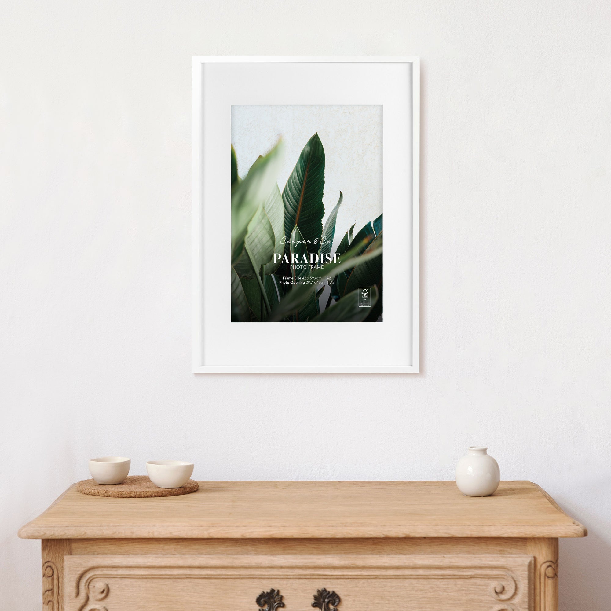 A2 Mat to A3 Premium Paradise Wooden Photo Frame