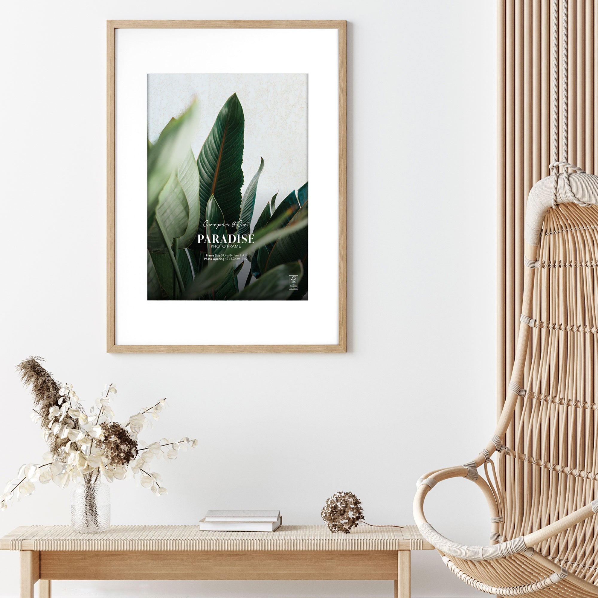 A1 Mat to A2 Premium Paradise Wooden Photo Frame