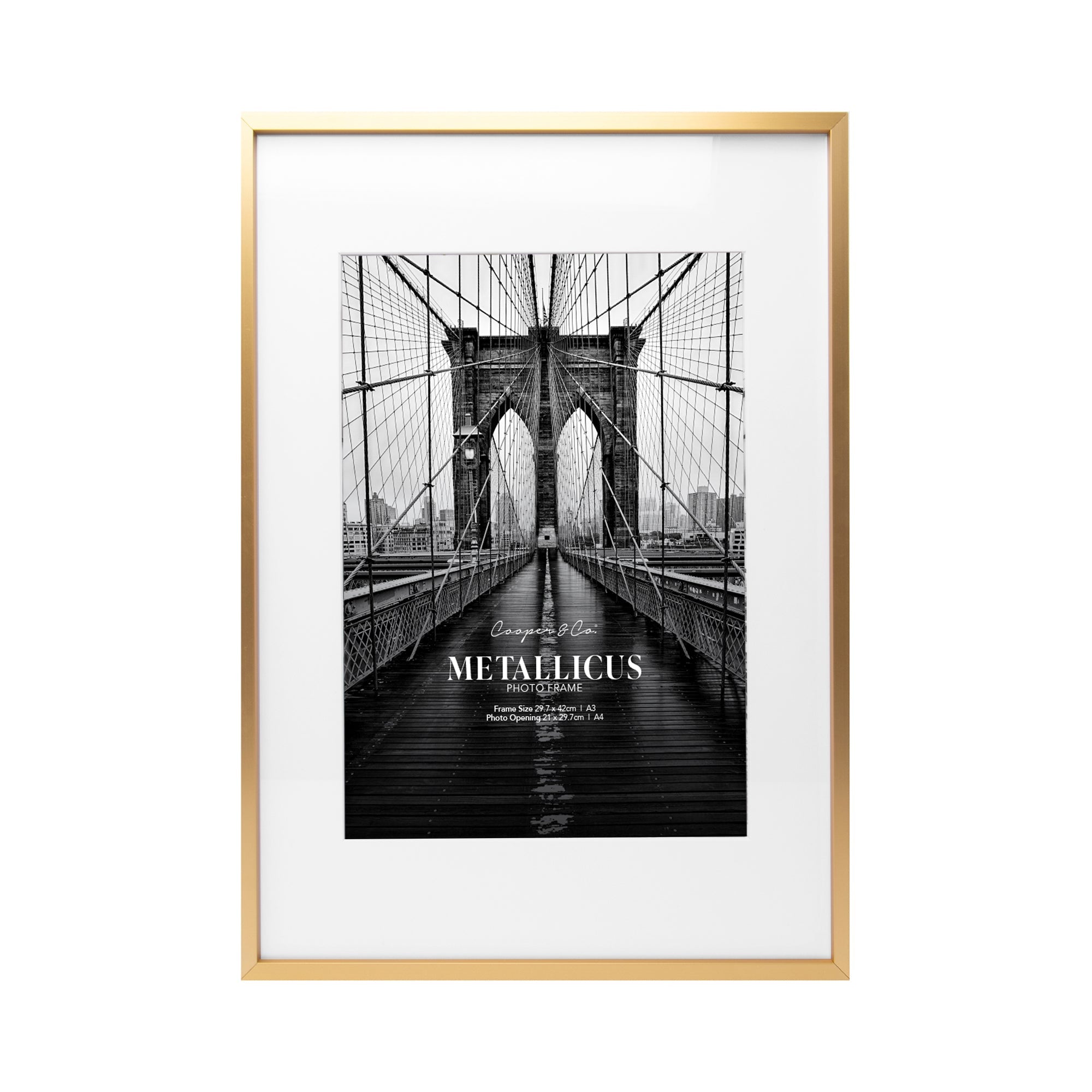 A3 Mat to A4 Premium Metal Photo Frame