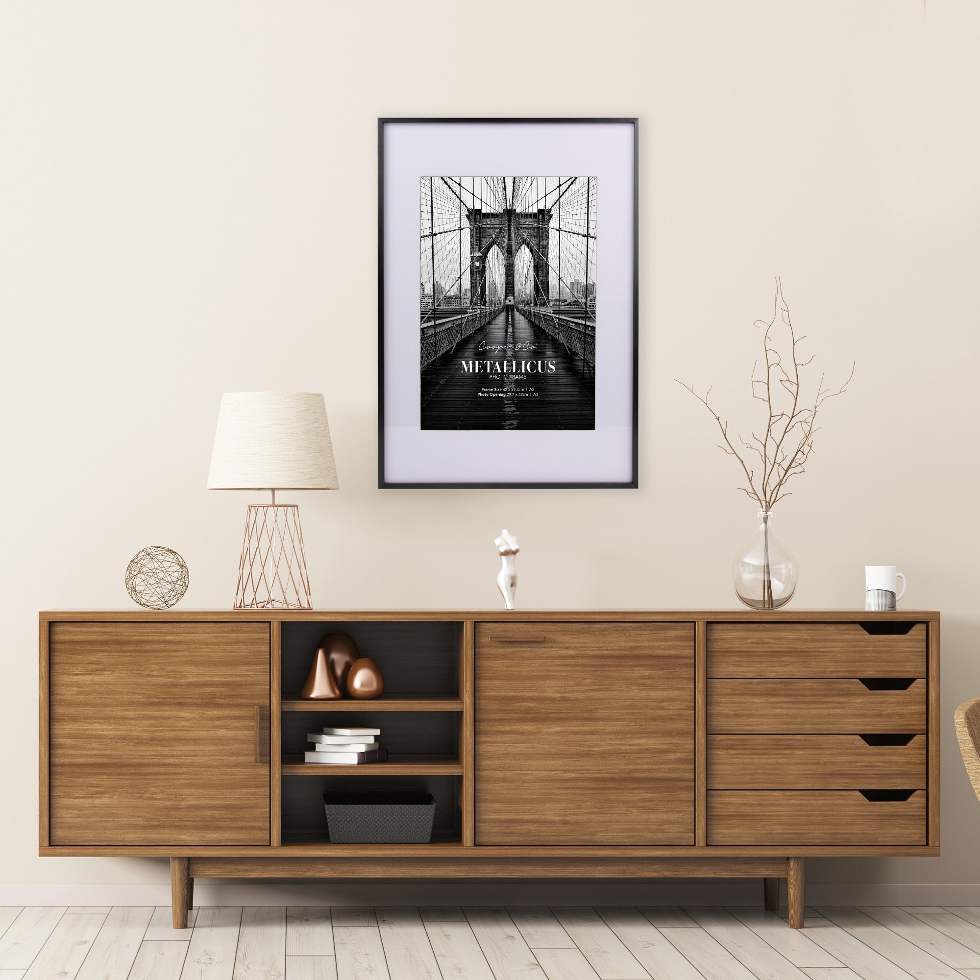 A2 Mat to A3 Premium Metal Photo Frame