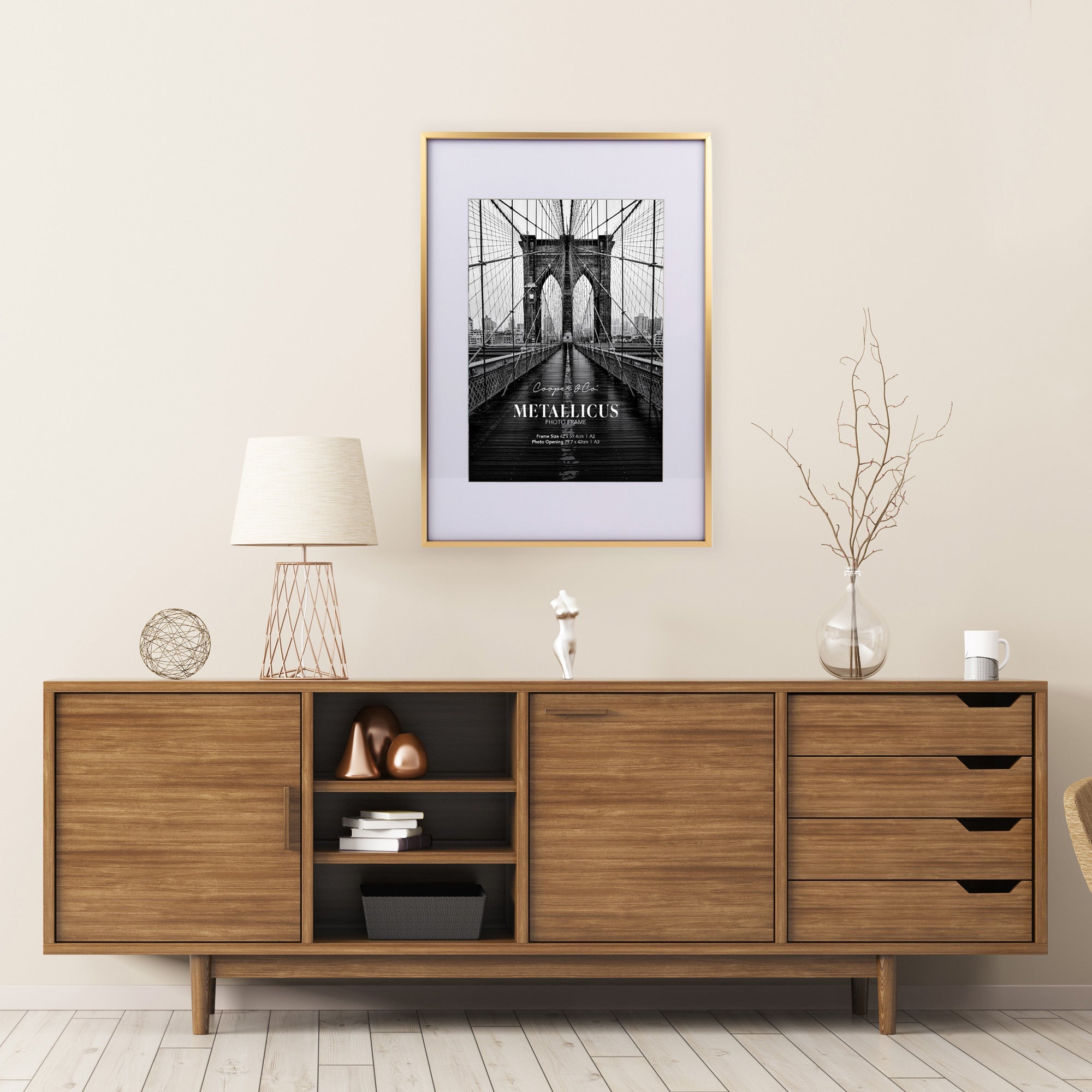 A2 Mat to A3 Premium Metal Photo Frame