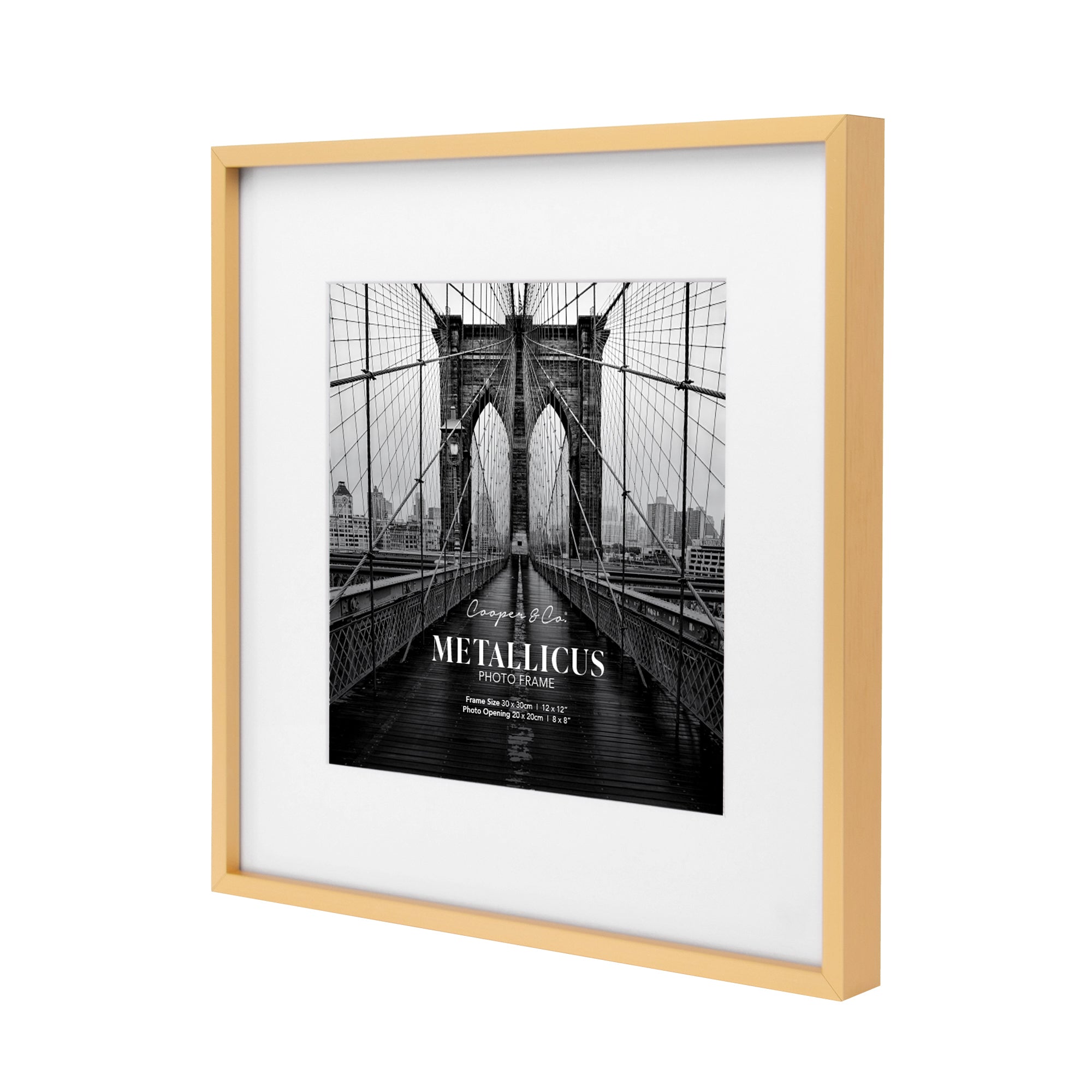 30x30cm Mat to 20x20cm Premium Metal Photo Frame