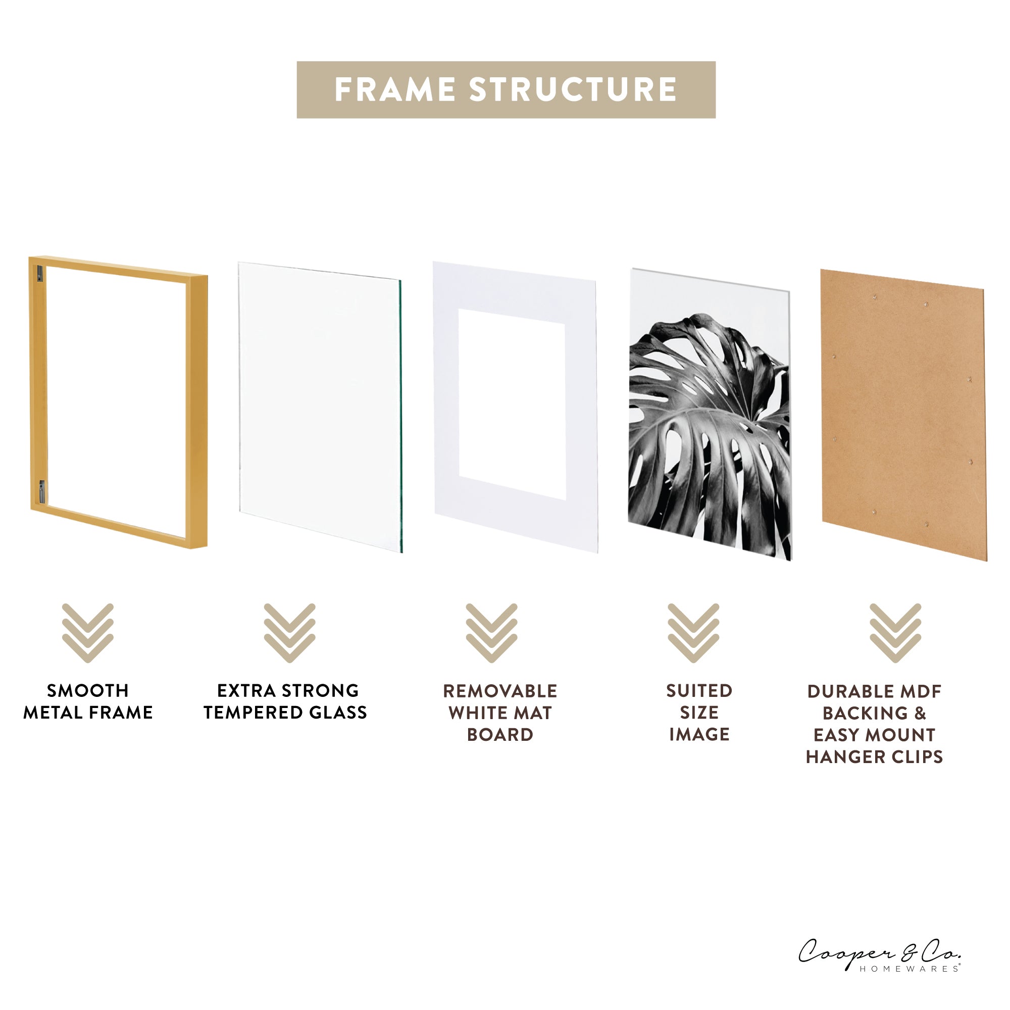 30x30cm Mat to 20x20cm Premium Metal Photo Frame