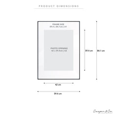 A1 Mat to A2 Premium Metal Photo Frame