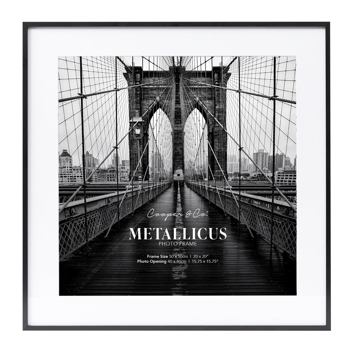 50x50cm Mat to 40x40cm Premium Metal Photo Frame