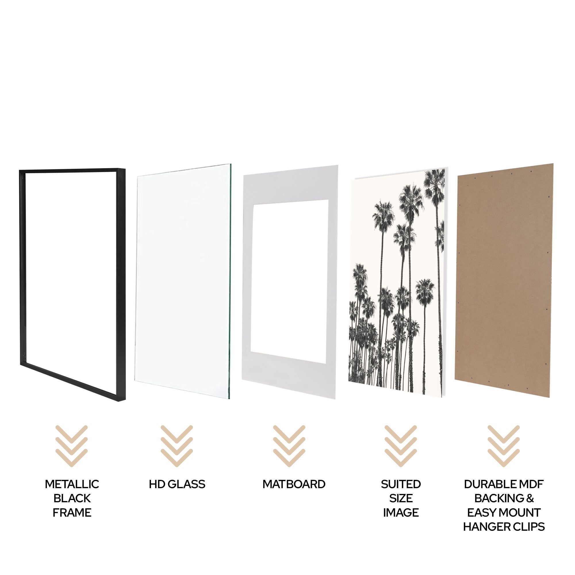 50x70cm Mat to 40x50cm Premium Metal Photo Frame