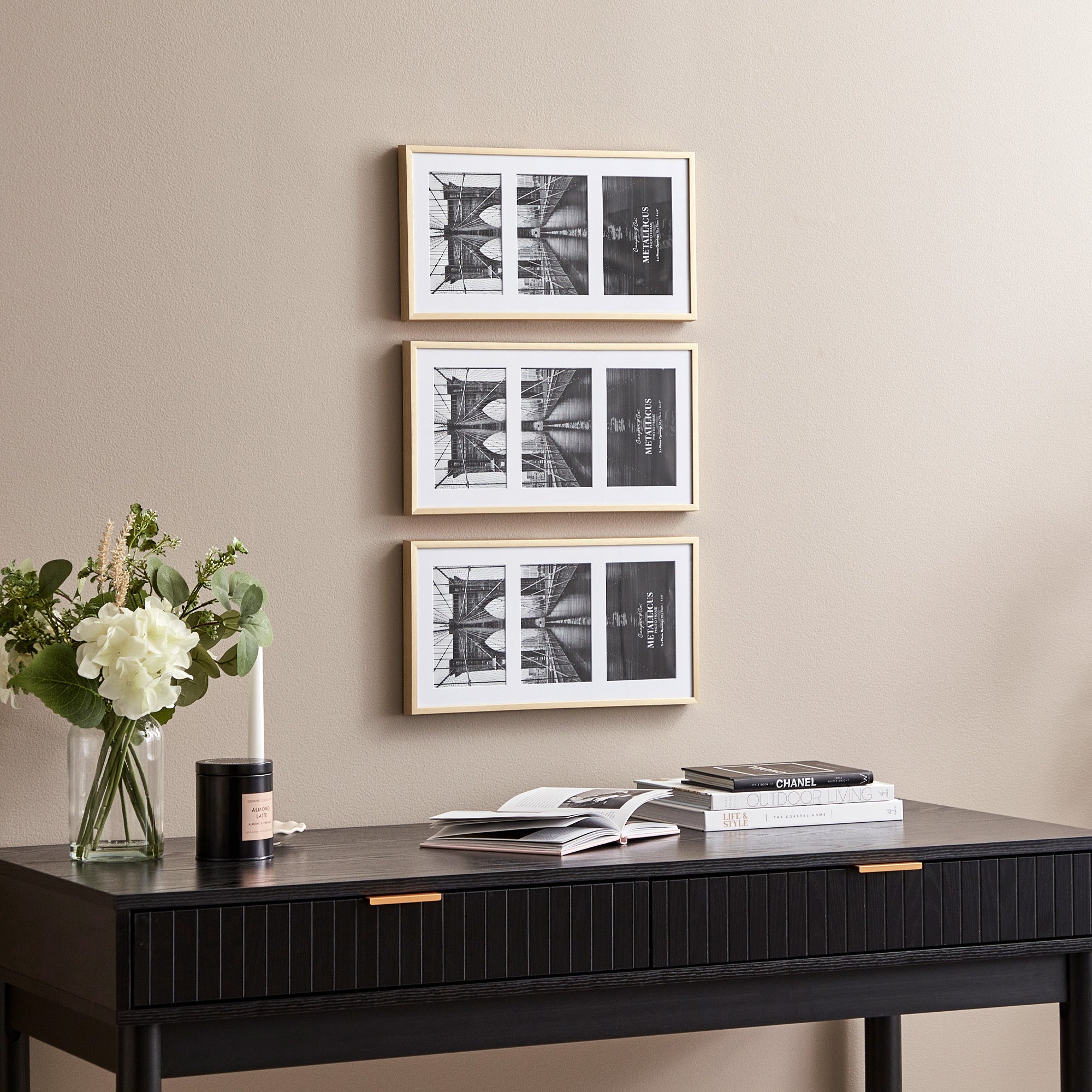 Metal 3 Slot Collage Photo Frame 10x15cm Set Of 3