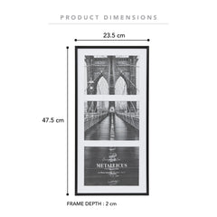 Metal 3 Slot Collage Photo Frame 13x18cm Set Of 2