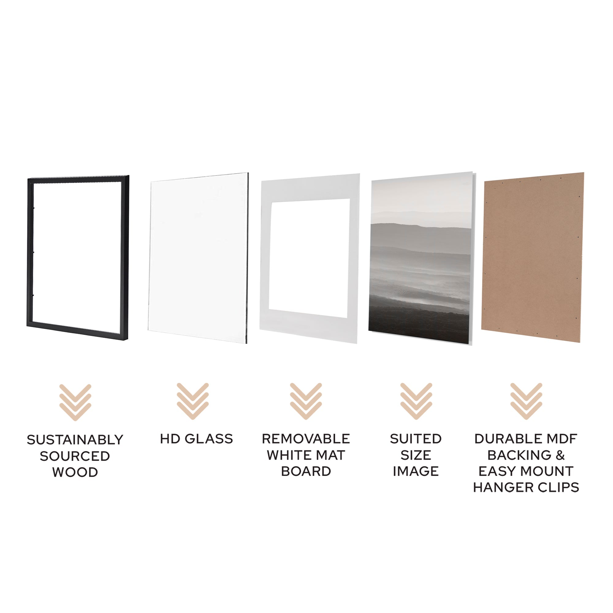Instant Gallery Wall 6 Piece Frame Set