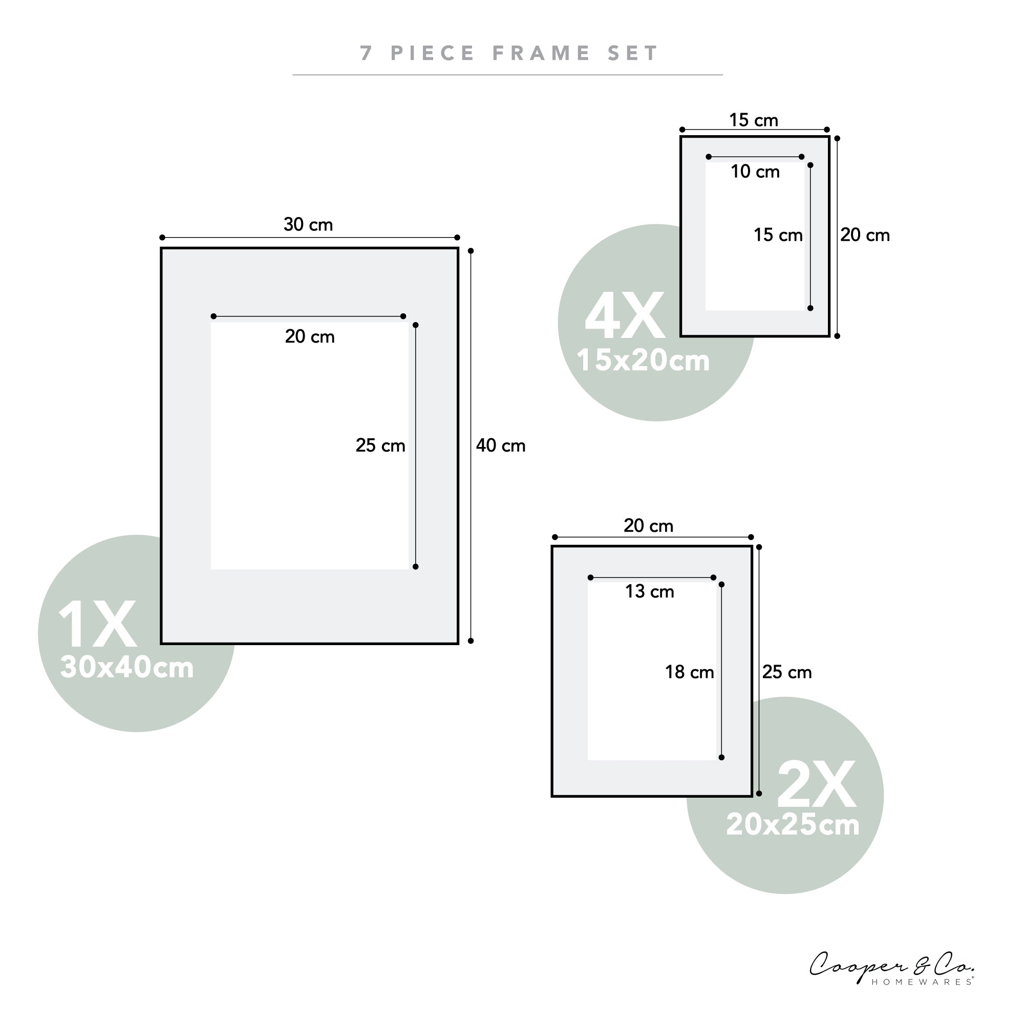 Instant Gallery Wall 7 Piece Frame Set