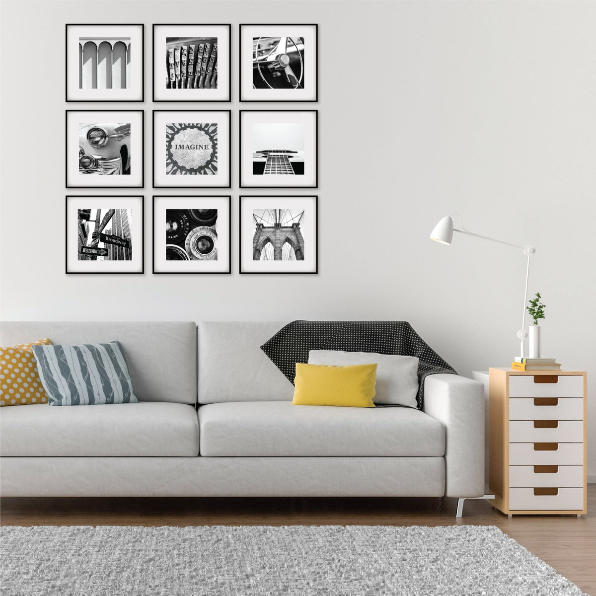Pack Of 9 Square Frame
