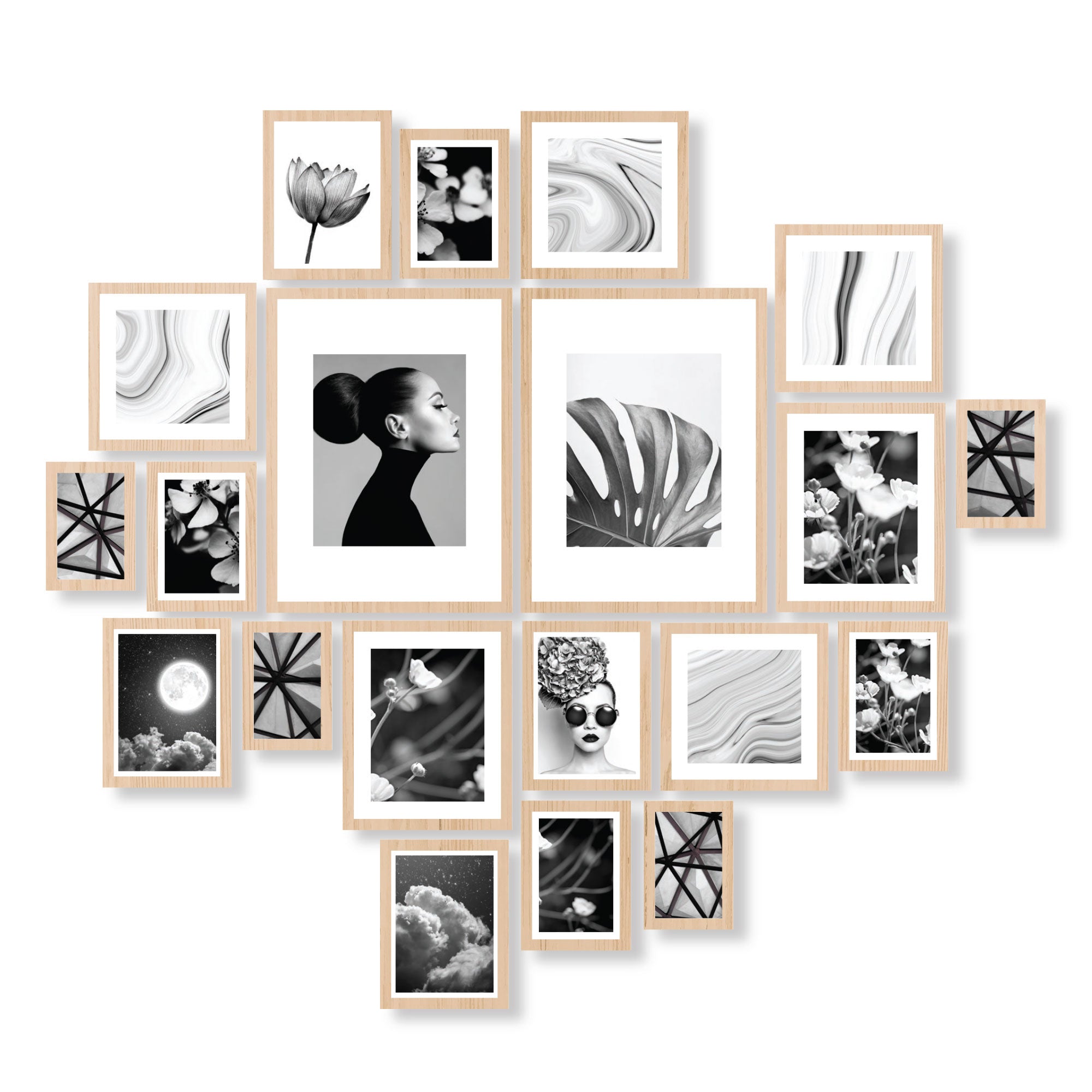 Instant Gallery Wall 20 Piece Frame Set