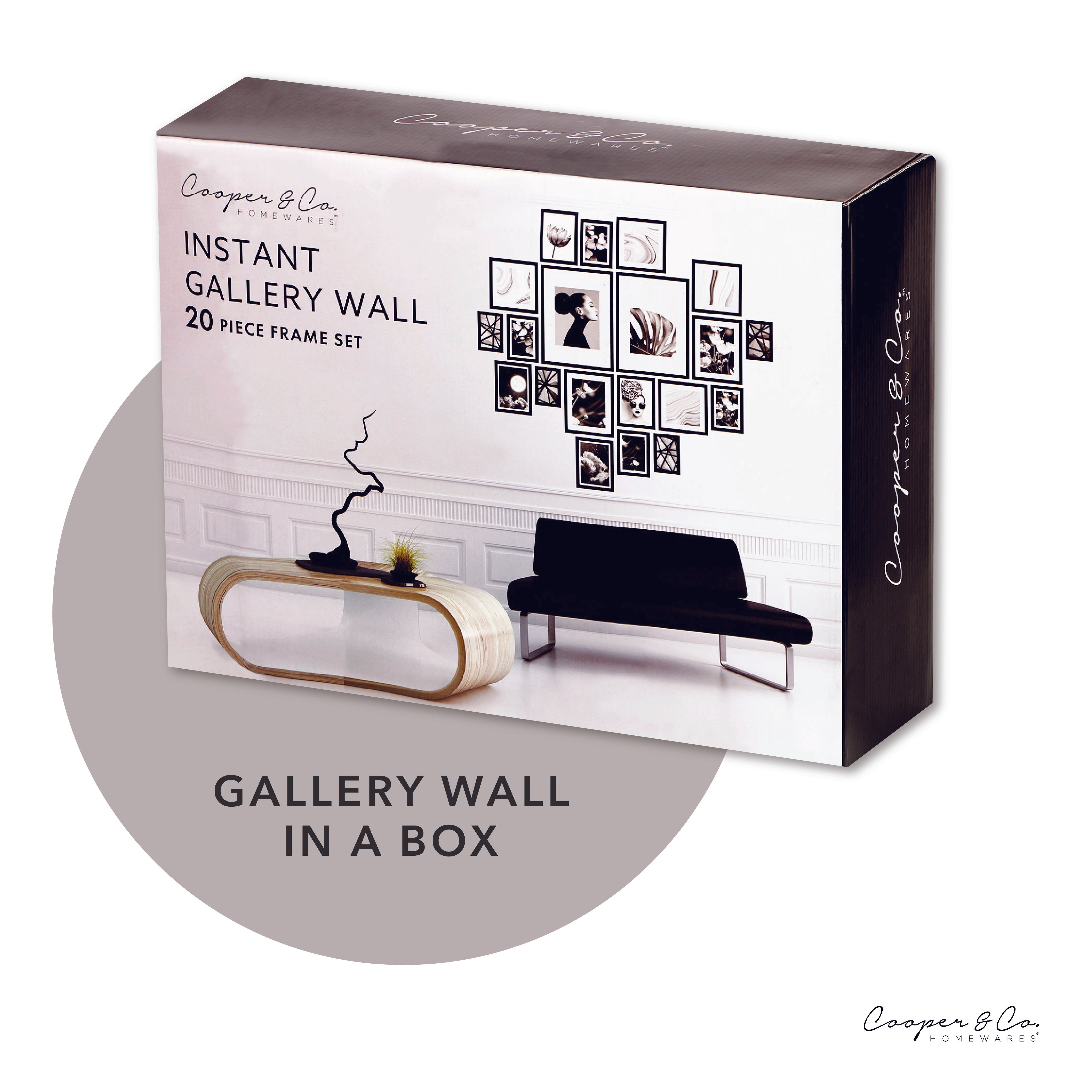 Instant Gallery Wall 20 Piece Frame Set