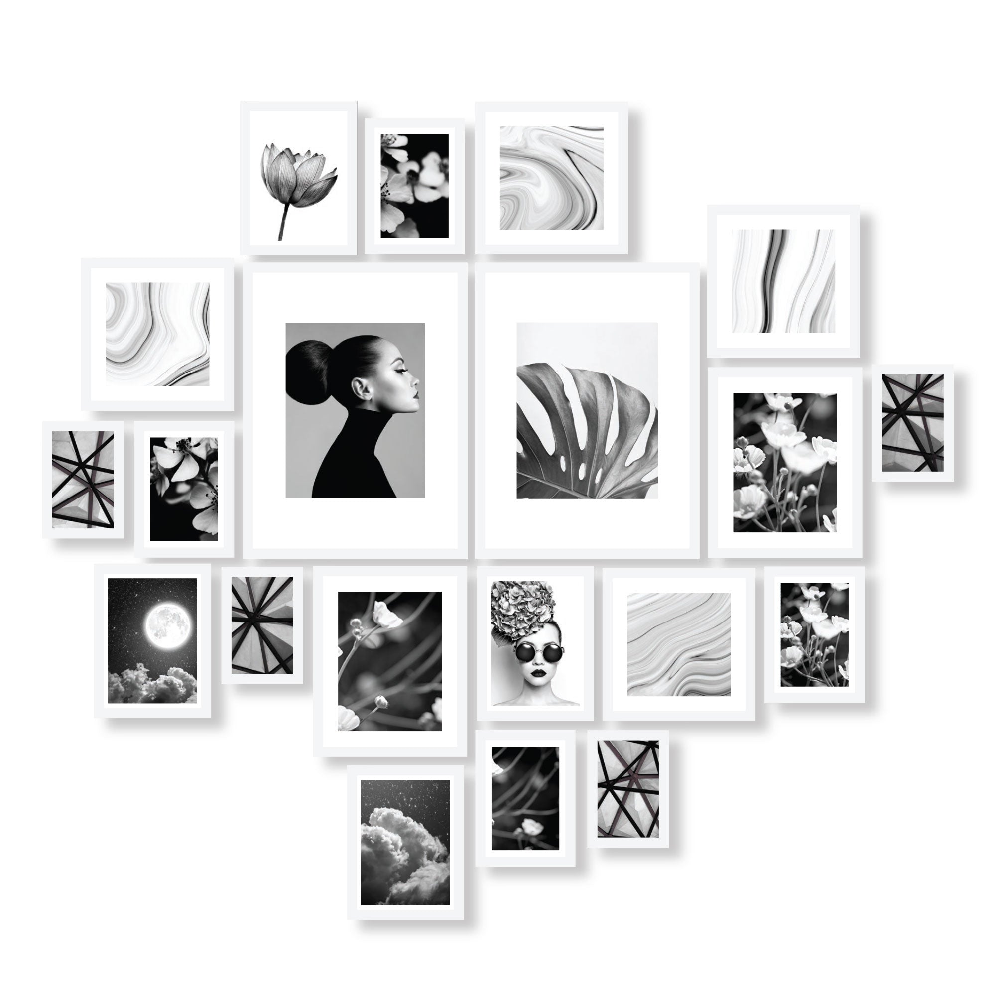 Instant Gallery Wall 20 Piece Frame Set
