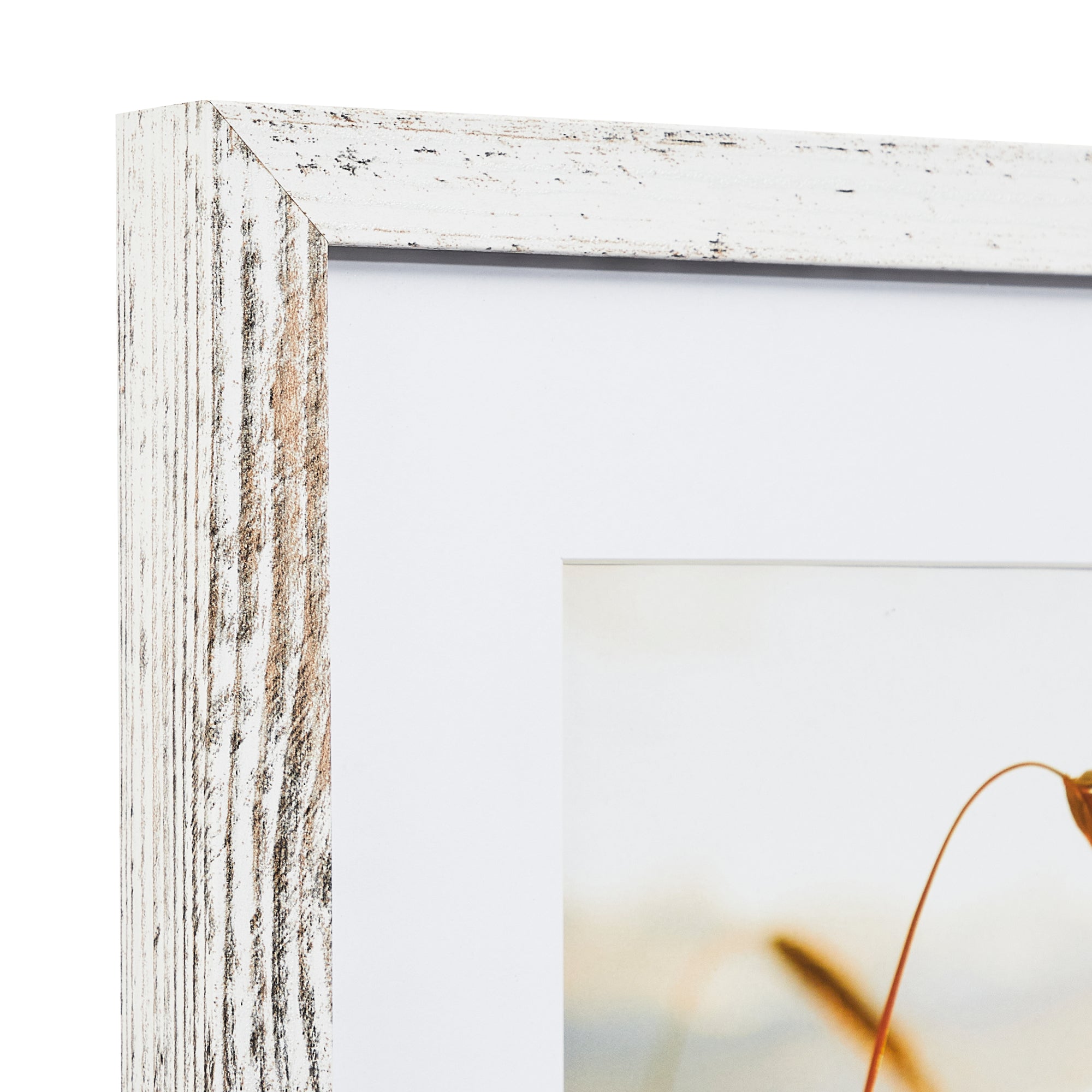 Set Of 2 40x40cm Mat to 30x30cm Premium Rustic Wooden Photo Frame
