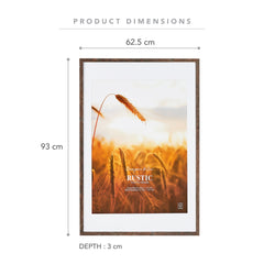 60x90cm Mat to 50x70cm Premium Rustic Wooden Photo Frame