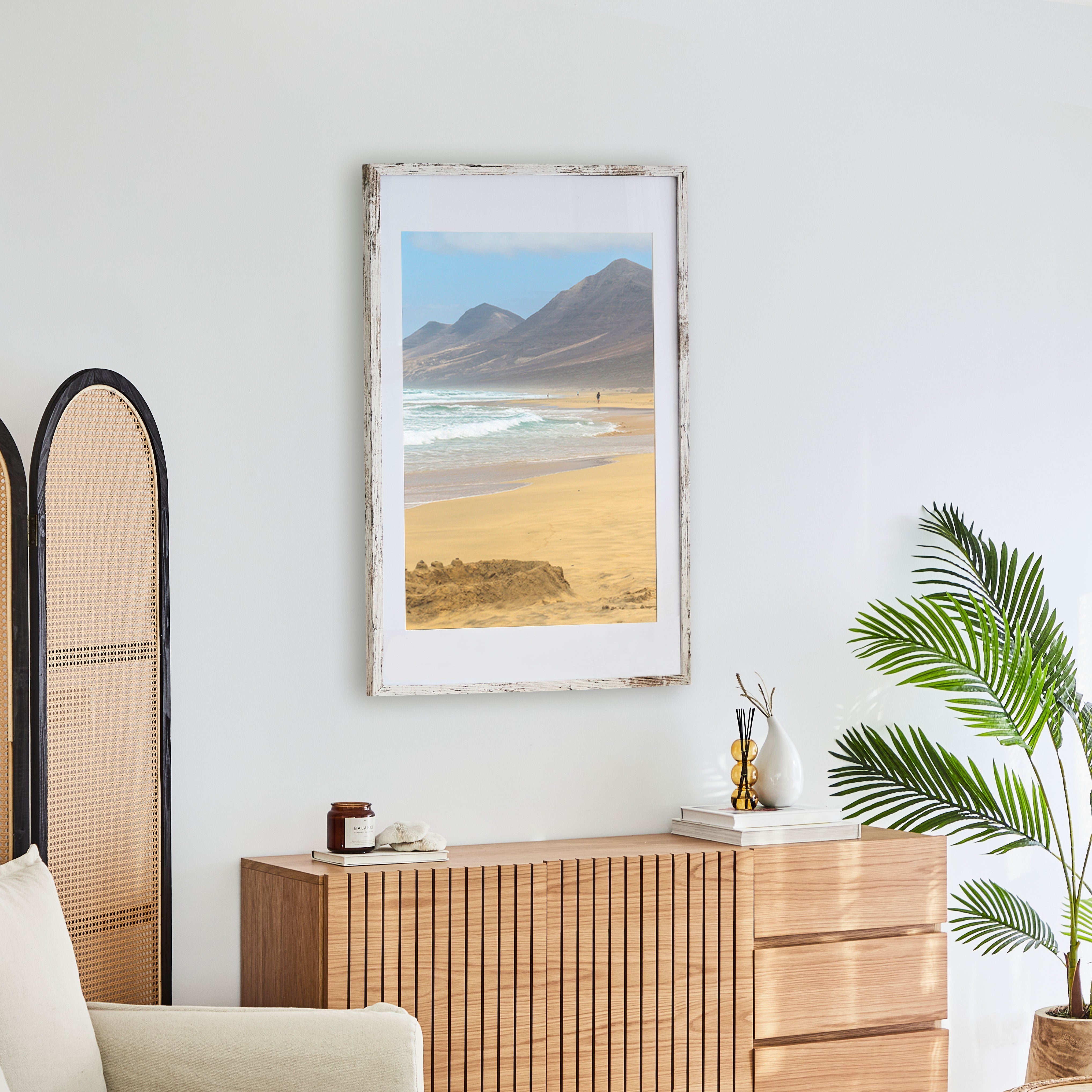60x90cm Mat to 50x70cm Premium Rustic Wooden Photo Frame