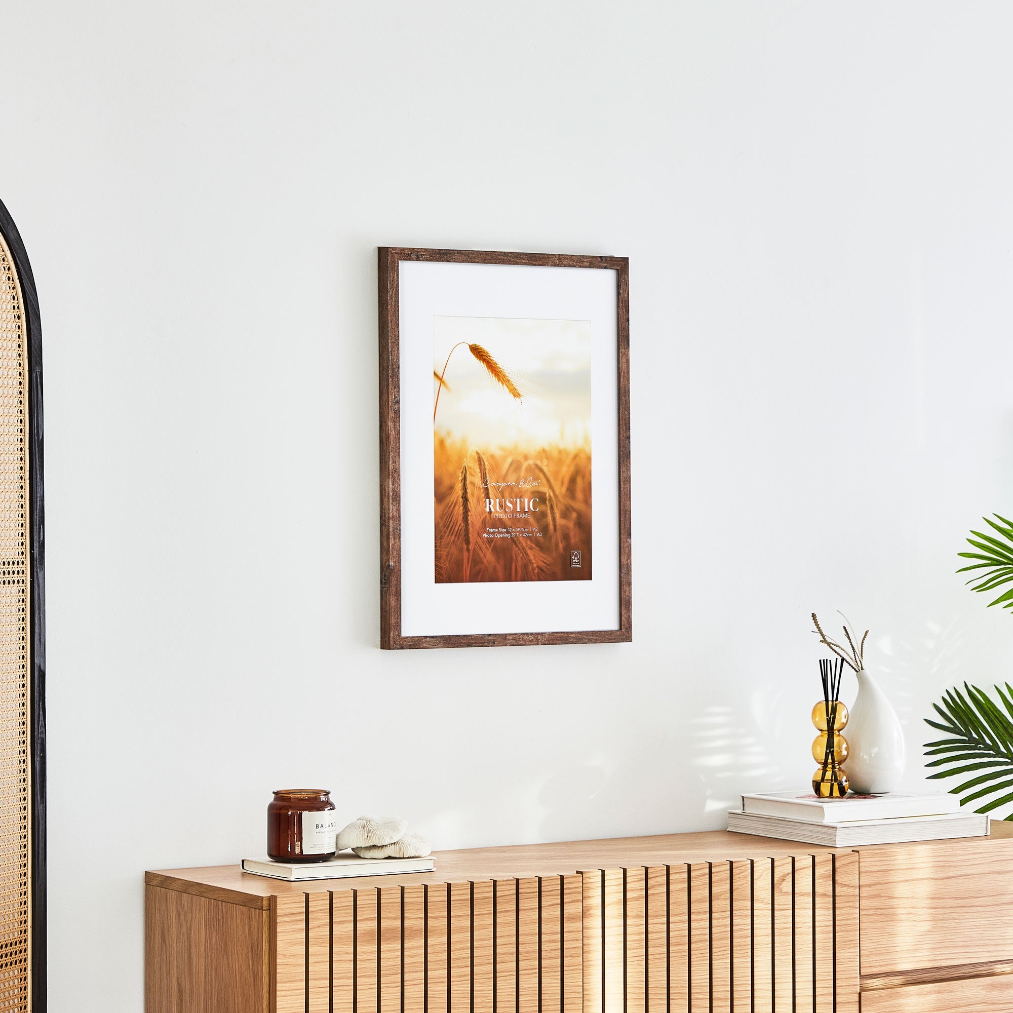 A2 Mat to A3 Premium Rustic Wooden Photo Frame