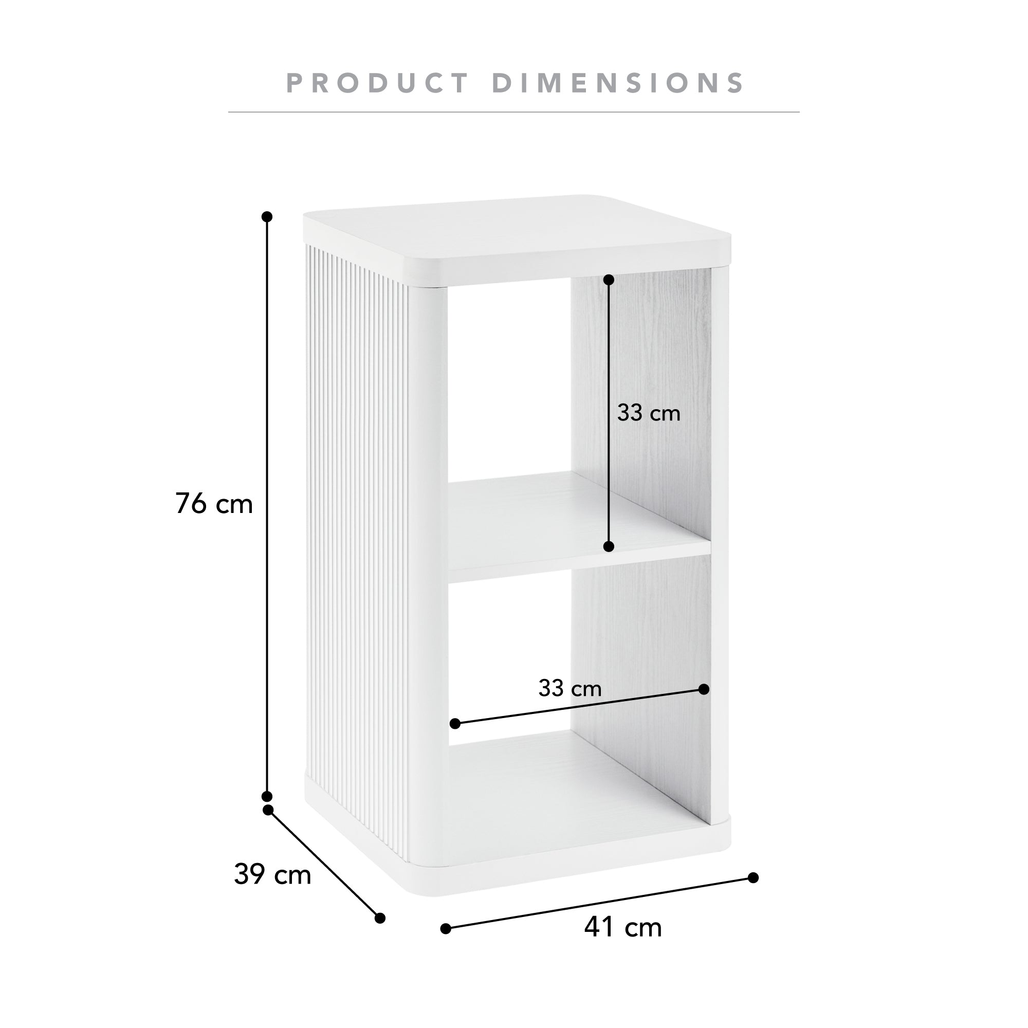 Sierra 2 Cube Shelf in White