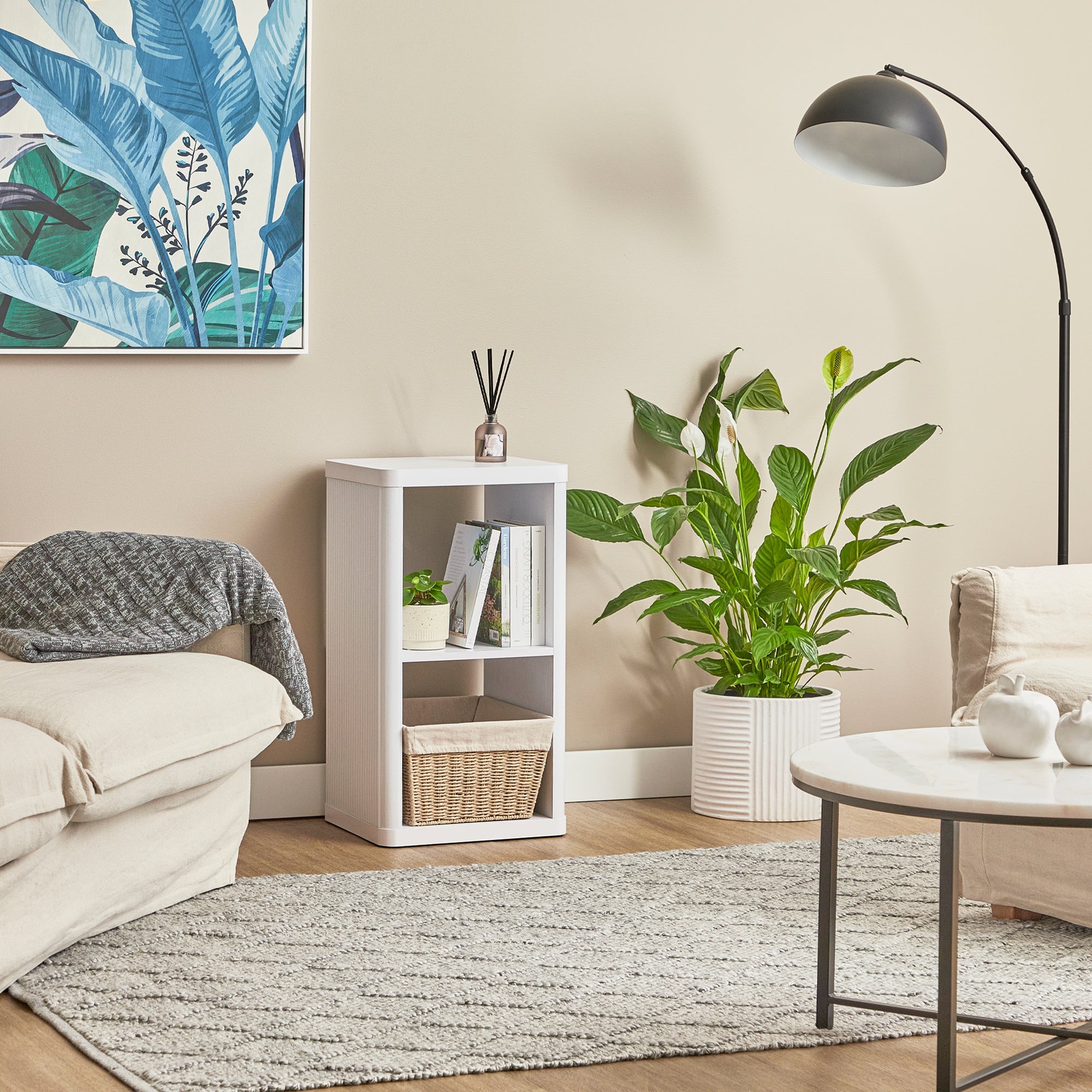 Sierra 2 Cube Shelf in White