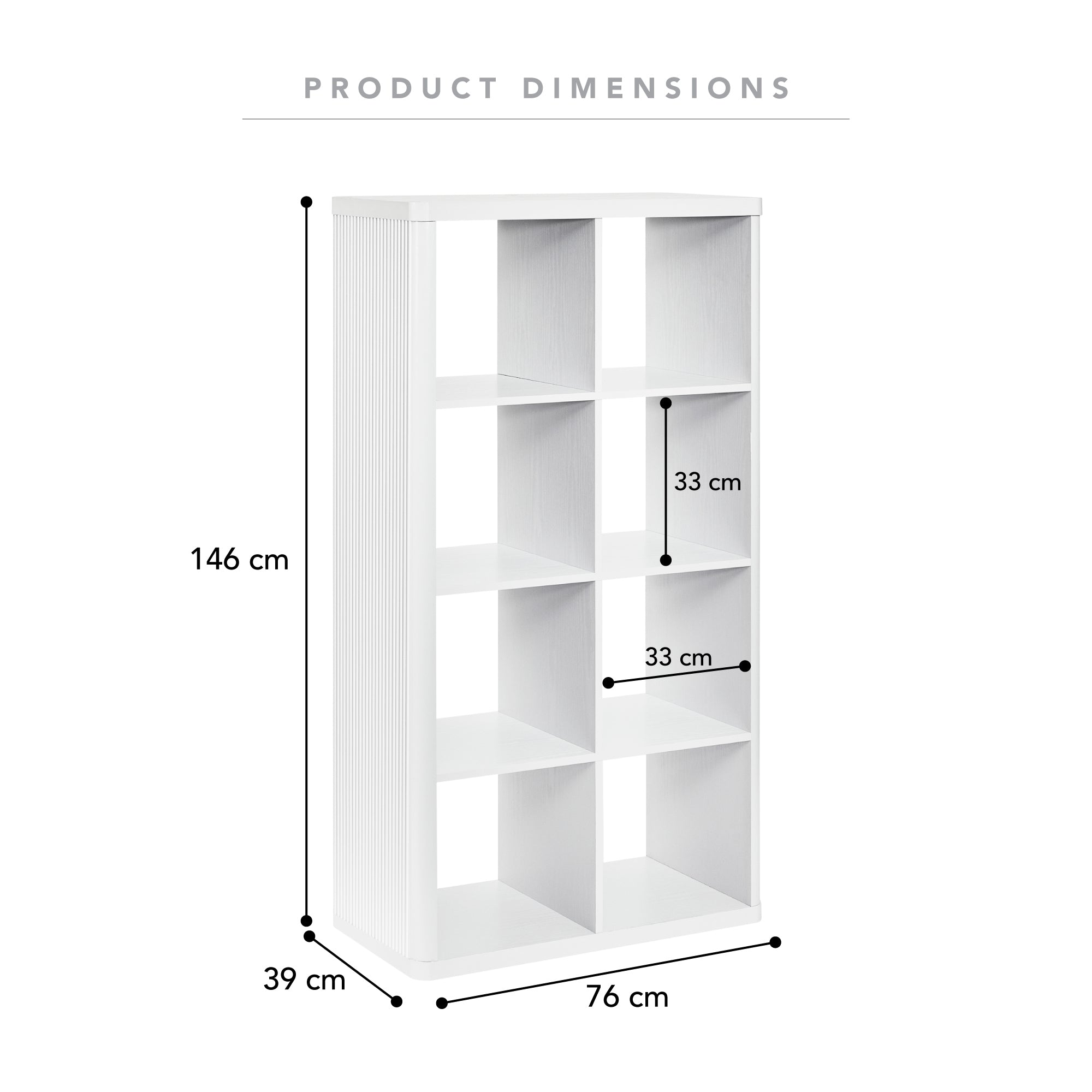 Sierra 8 Cube Shelf in White