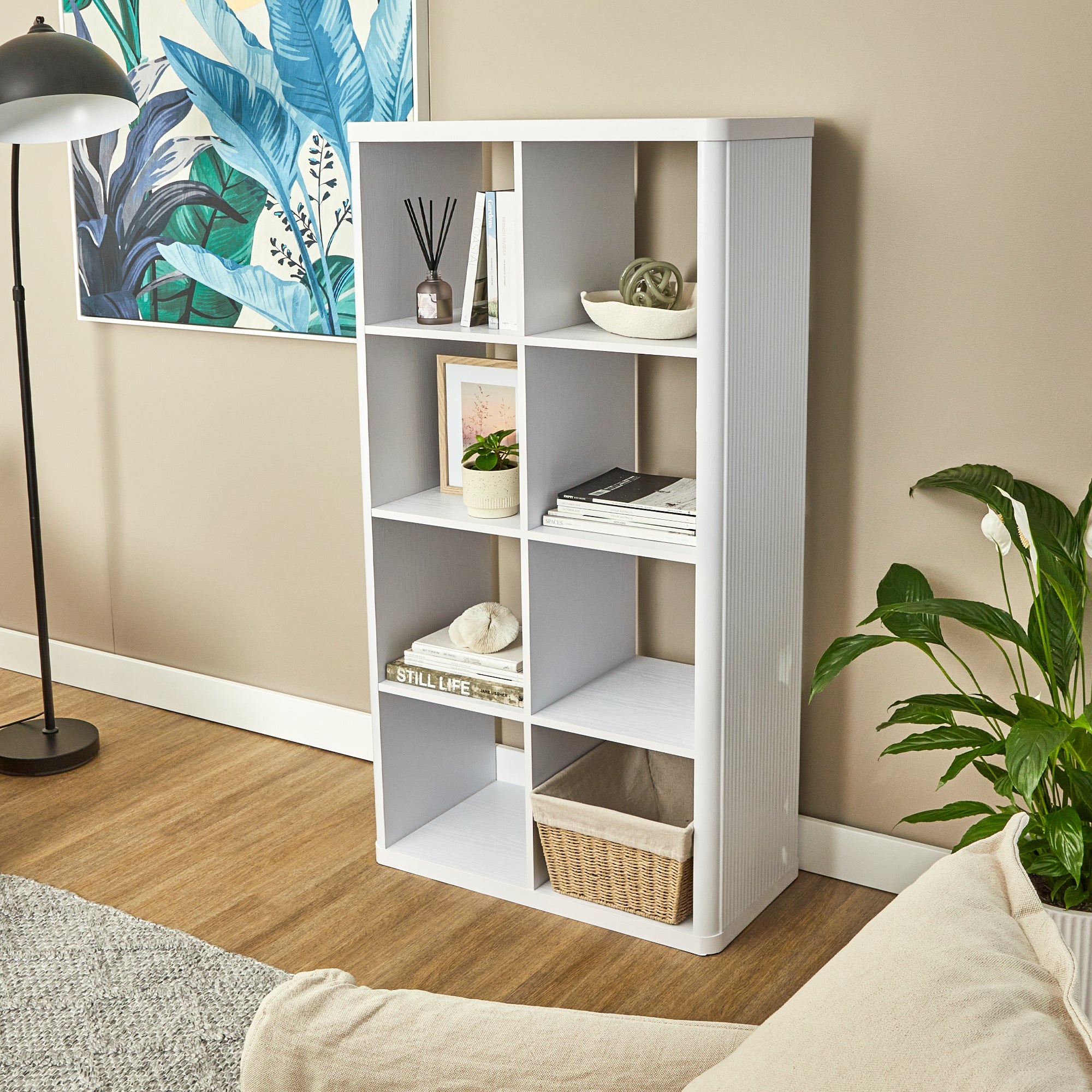 Sierra 8 Cube Shelf in White
