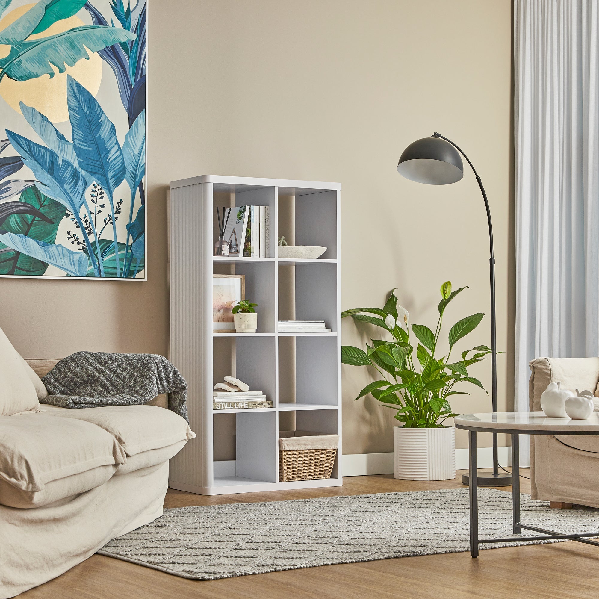 Sierra 8 Cube Shelf in White