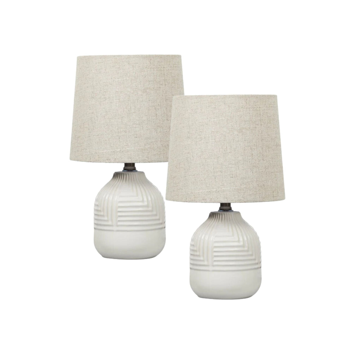 Maze Modern Ceramic Table Lamp (Set of 2)