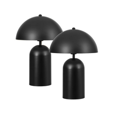 Mushroom Table Lamp Black (Set of 2)