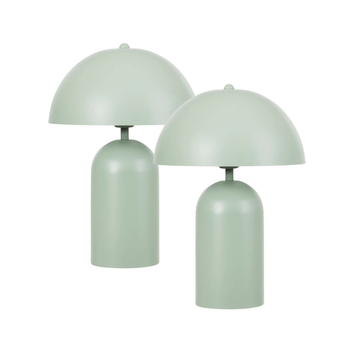 Mushroom Table Lamp Sage (Set of 2)