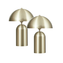 Mushroom Table Lamp Gold (Set of 2)