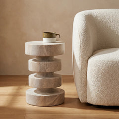 Parker Travertine Look Side Table