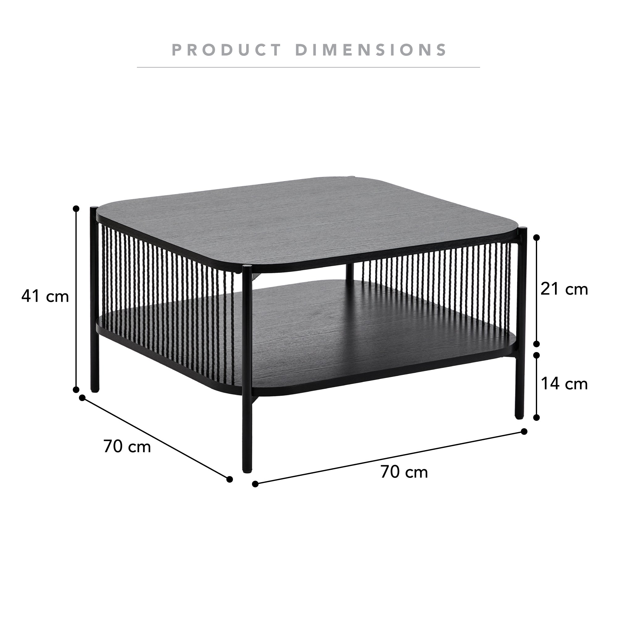 Marina Square Coffee Table Black