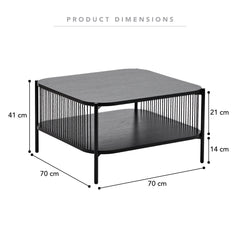 Marina Square Coffee Table Black